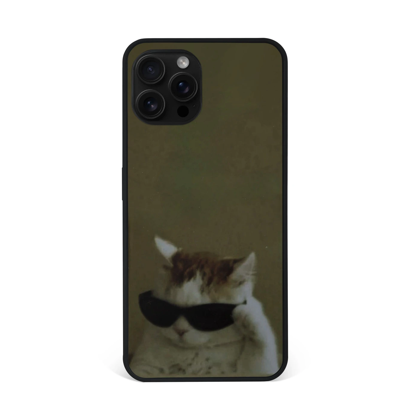 Aesthetic Cool Cat Premium Glass Phone Case