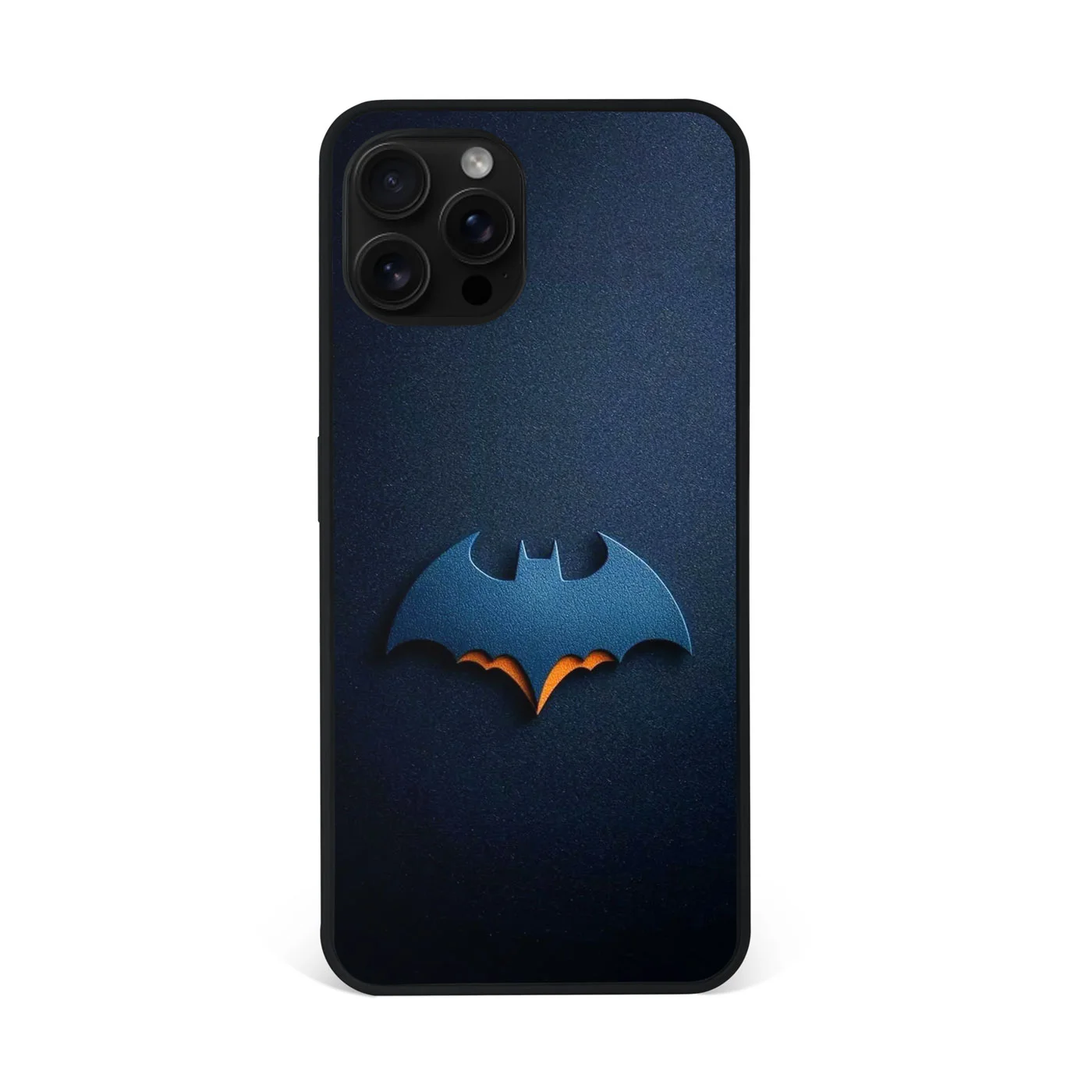 Batman 3D Embossed Texture Logo Premium Glass Phone Case