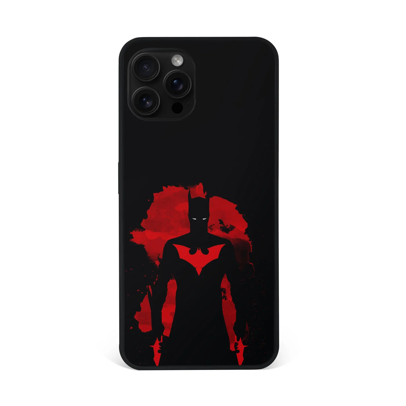 Batman Beyond Red Cape Silhouette Hero Premium Glass Phone Case