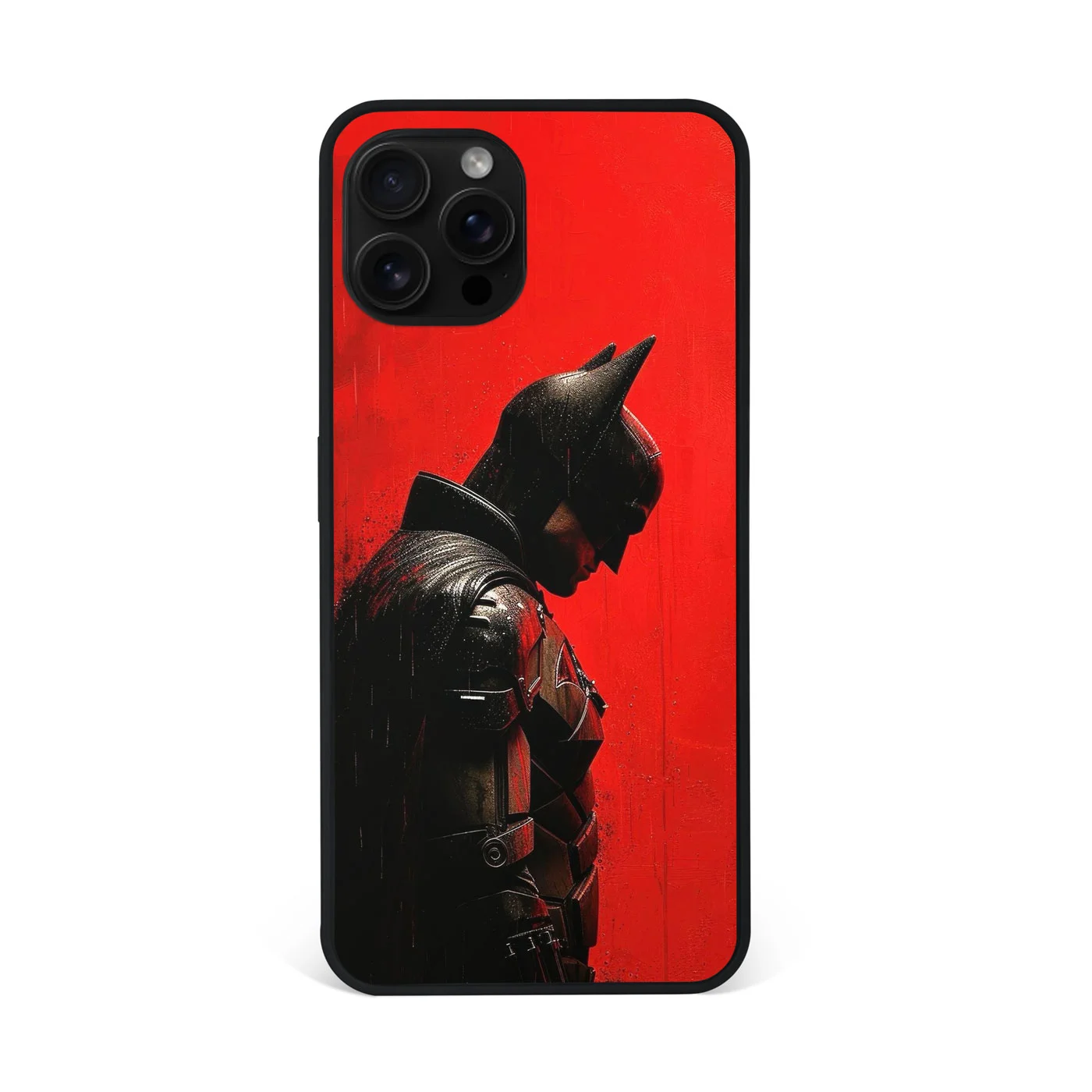 Batman Red Silhouette Armor Premium Glass Phone Case