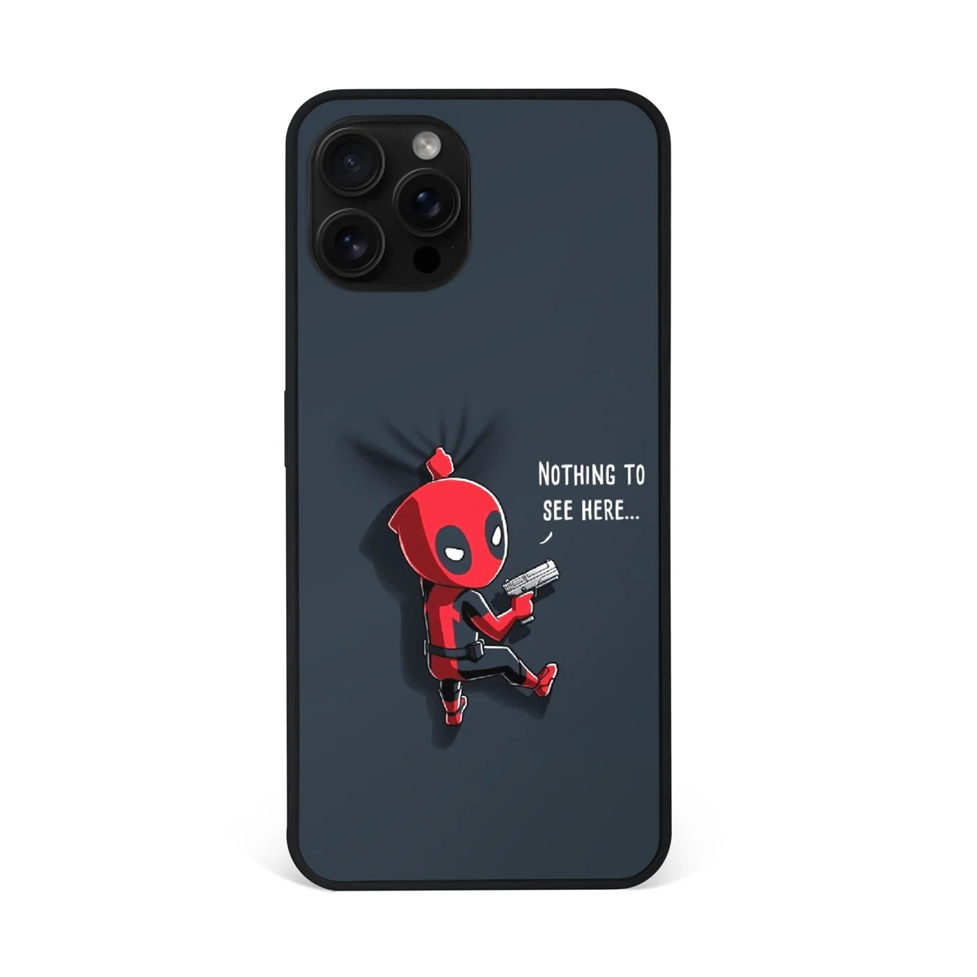 Deadpool Nothing To See Here Premium Glass Phone Case