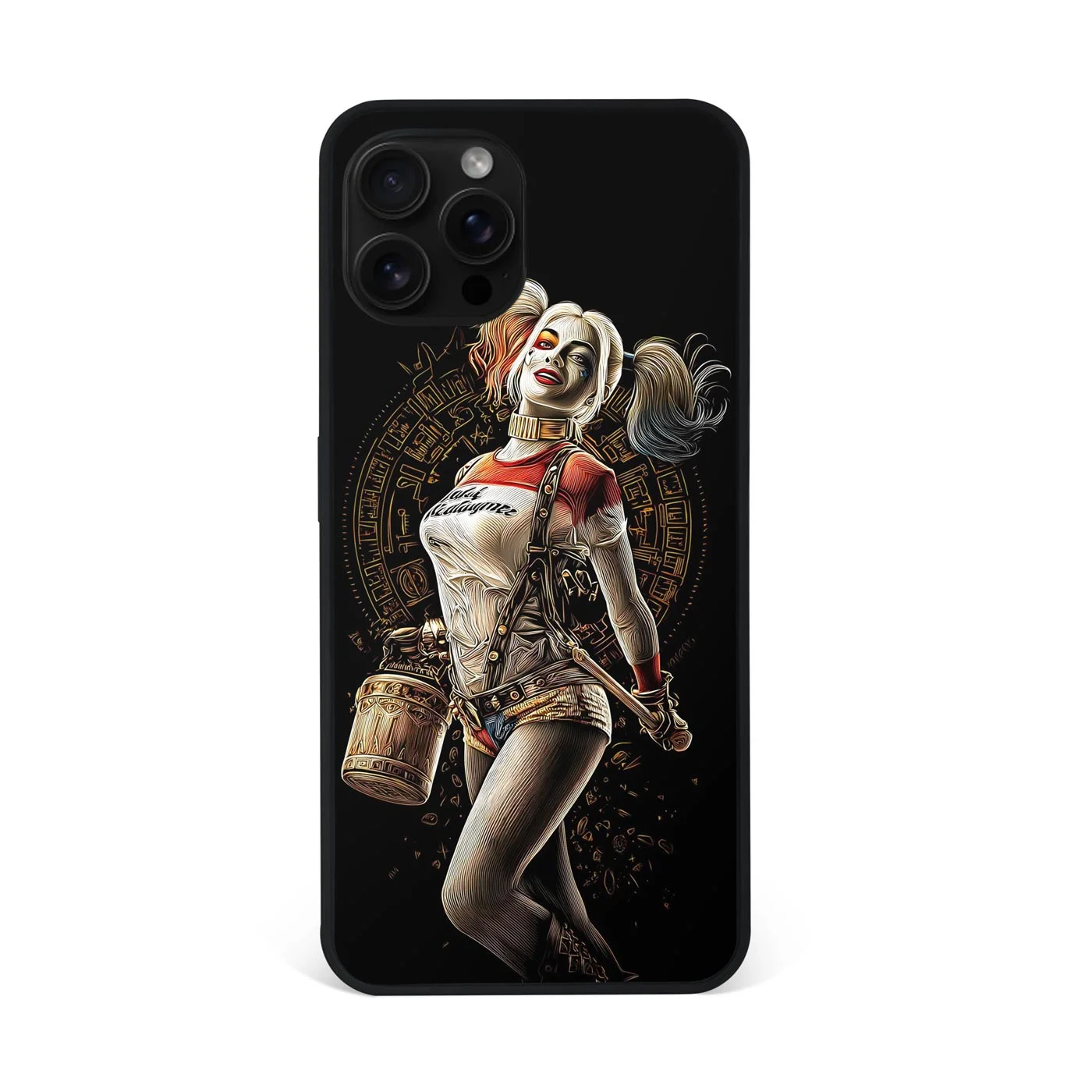 Harley Quinn Engraved Vintage Premium Glass Phone Case