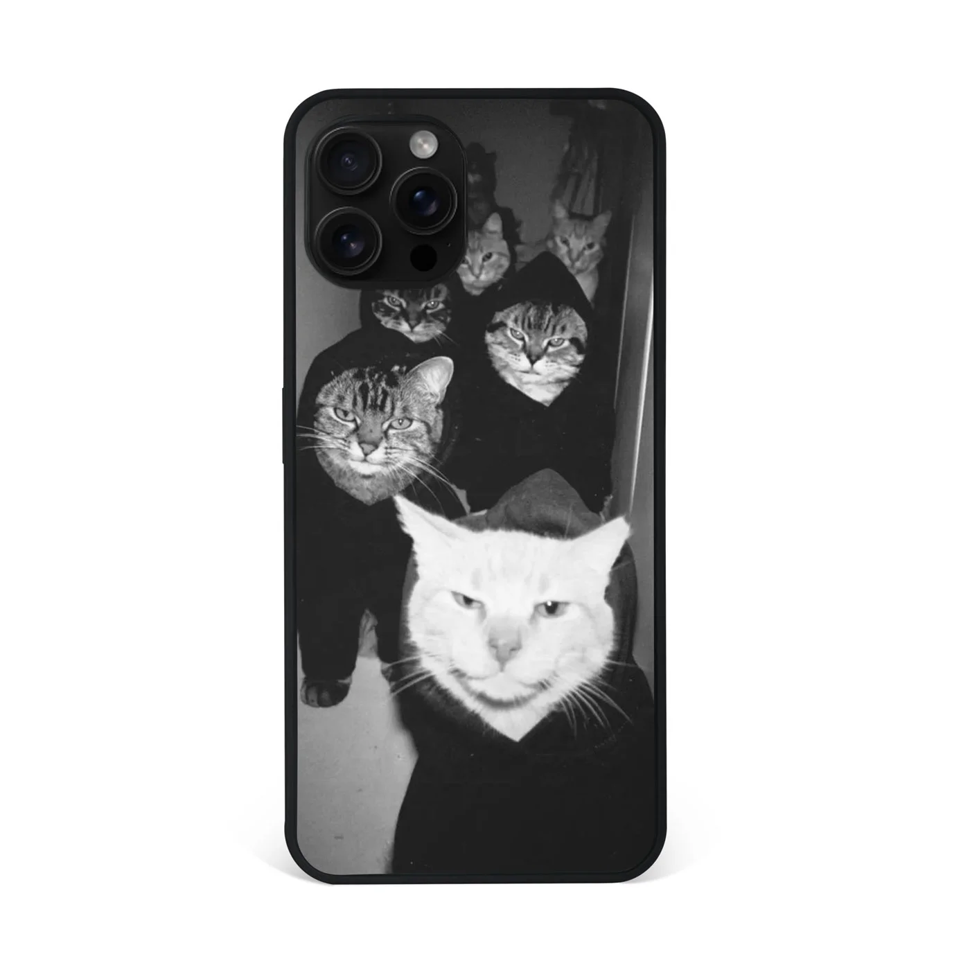 Hoodie Cat Squad Premium Glass Phone Case