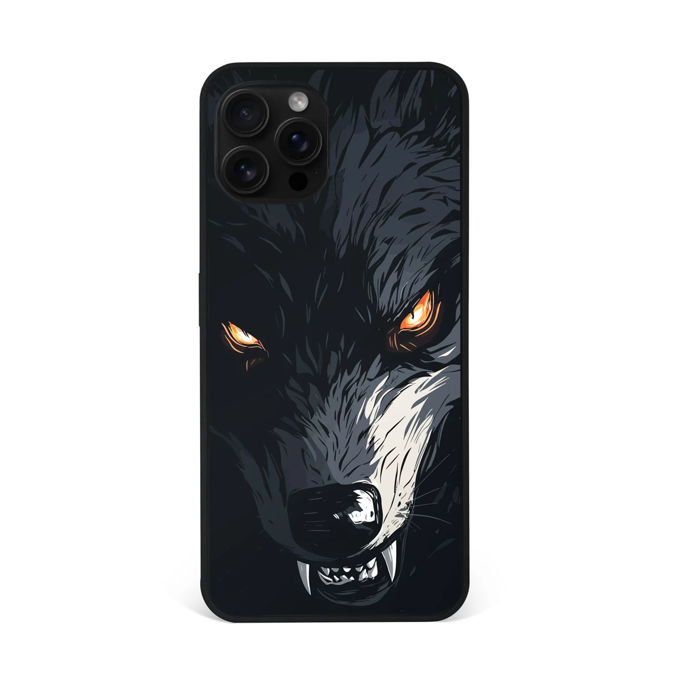 Inferno Wolf Gaze Premium Glass Phone Case