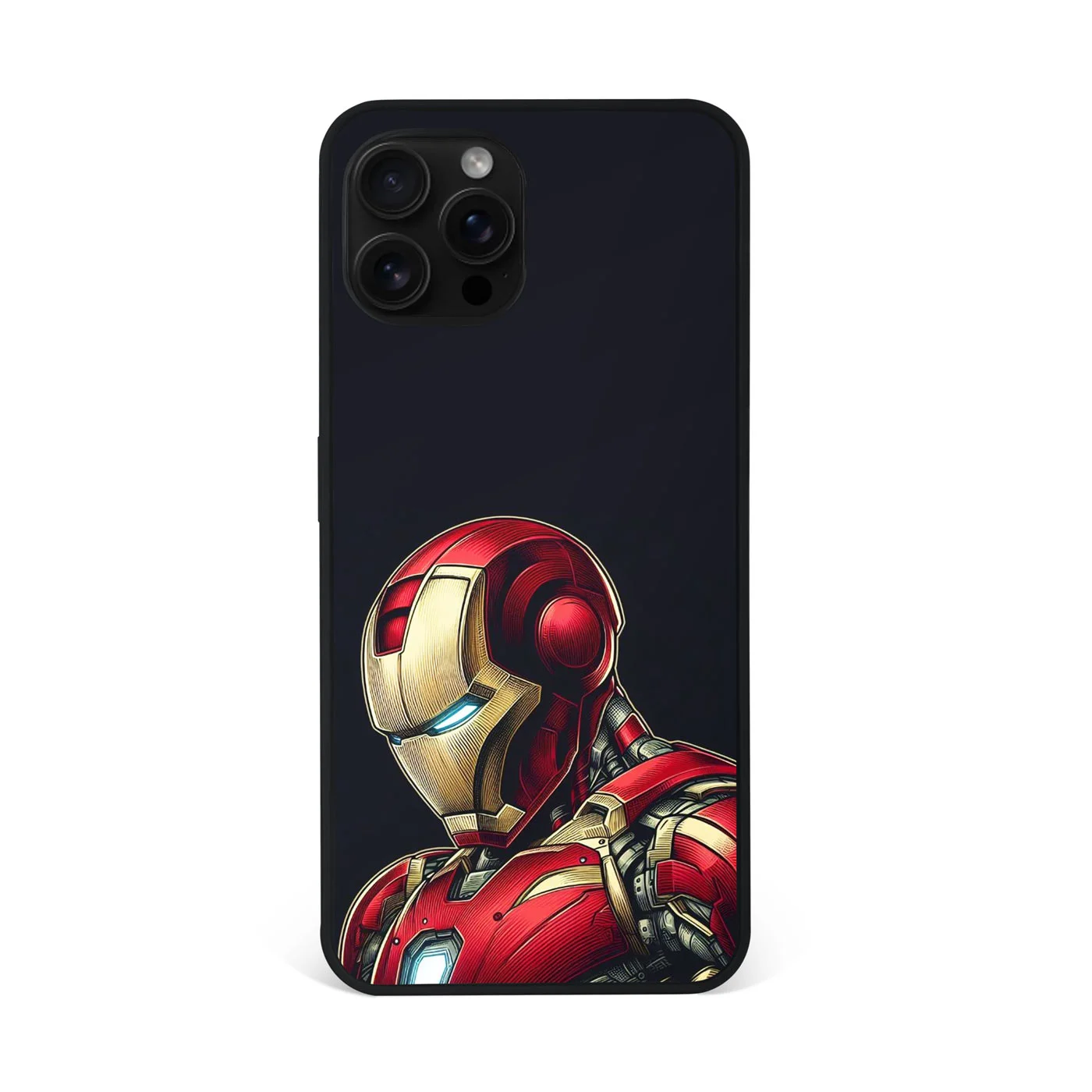 Iron Man Engraved Comic Art Premium Glass Phone Case