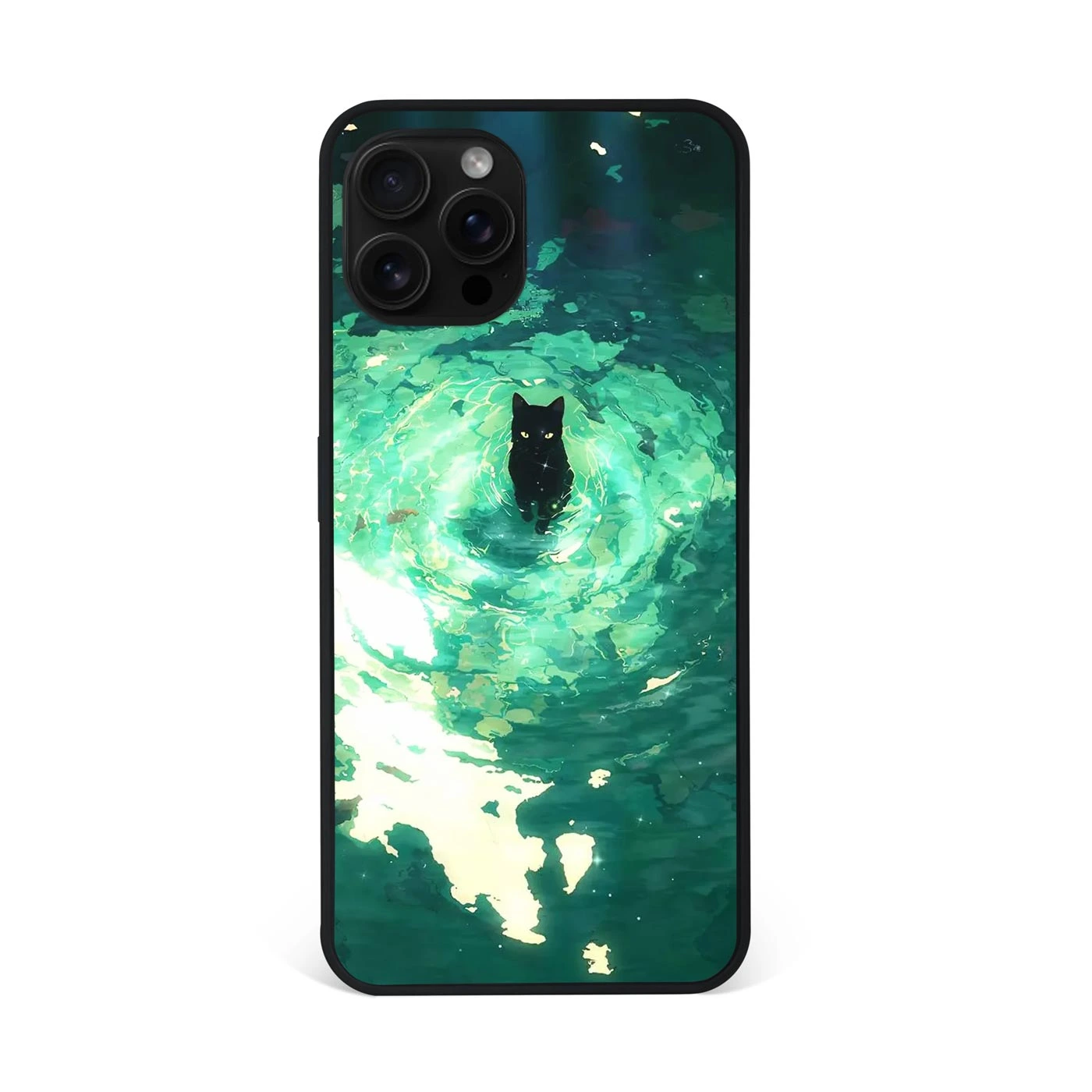 Mystic Water Cat Premium Glass Phone Case