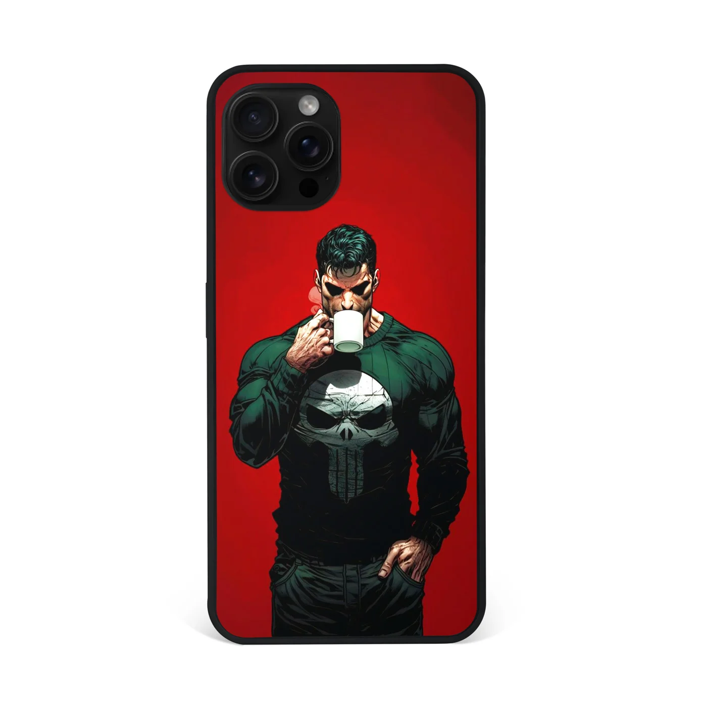Punisher Coffee Break Frank Castle Premium Glass Phone Case