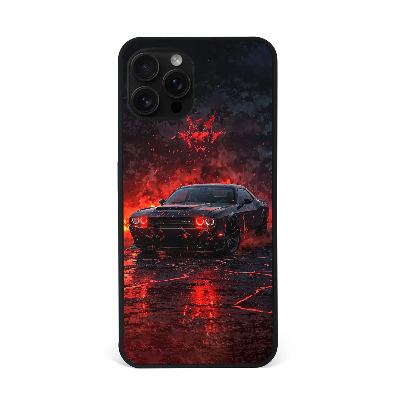 Red Demon Muscle Car Premium Glass Phone Case