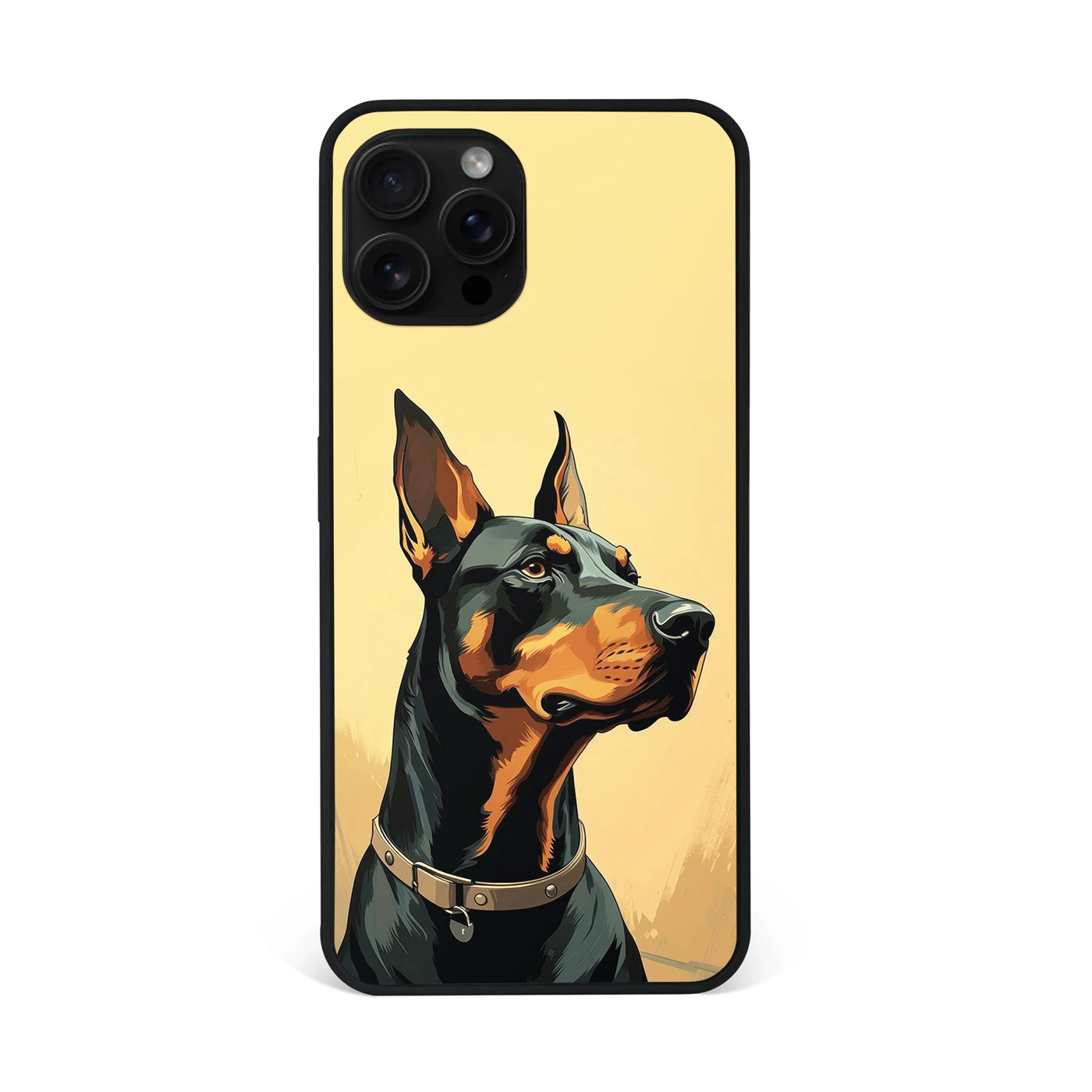 Regal Doberman Art Premium Glass Phone Case