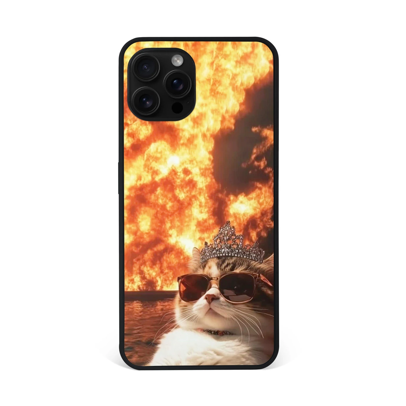 Royal Chaos Cat Premium Glass Phone Case