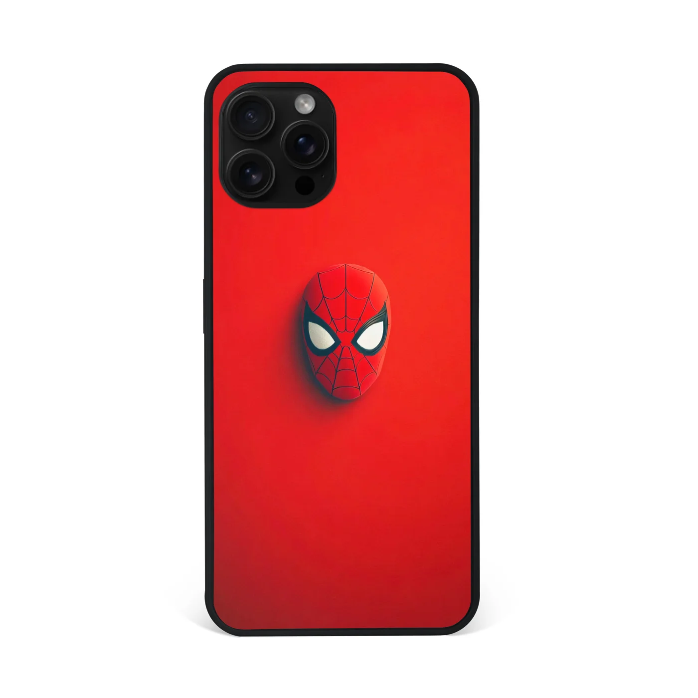 Spiderman Mask 3D Minimal Premium Glass Phone Case
