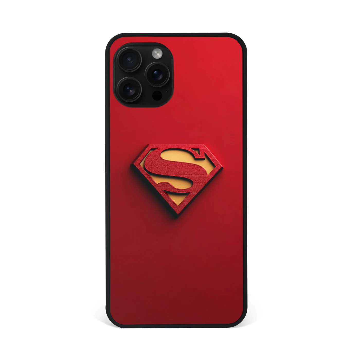 Superman 3D Logo Minimal Premium Glass Phone Case