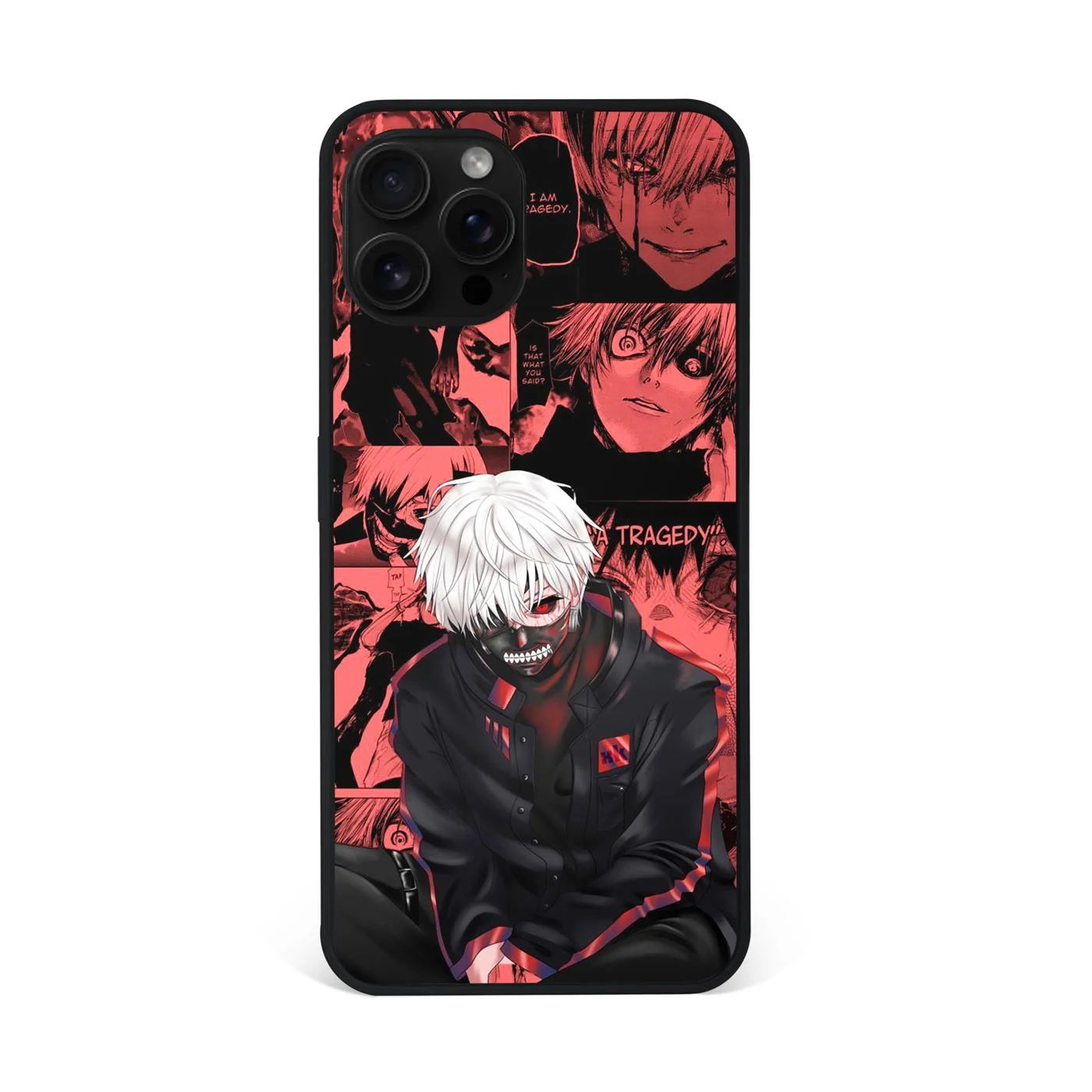 Kaneki Ken Tokyo Ghoul Red Manga Collage Premium Glass Phone Case