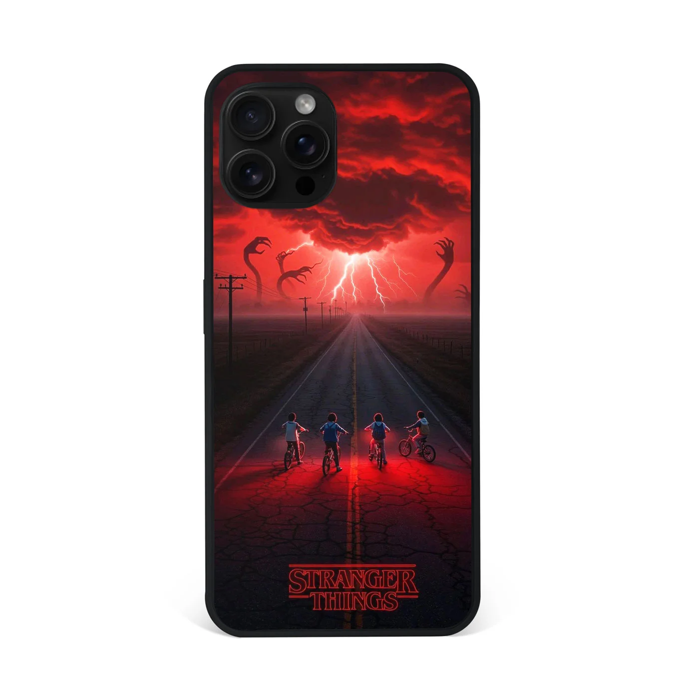 Stranger Things Red Storm Road Premium Glass Phone Case
