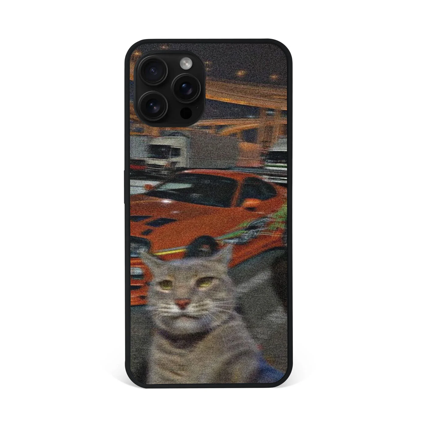 Street Racer Cat Premium Glass Phone Case