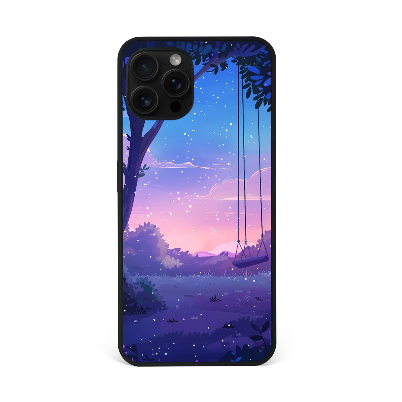 Twilight Garden Swing Premium Glass Phone Case